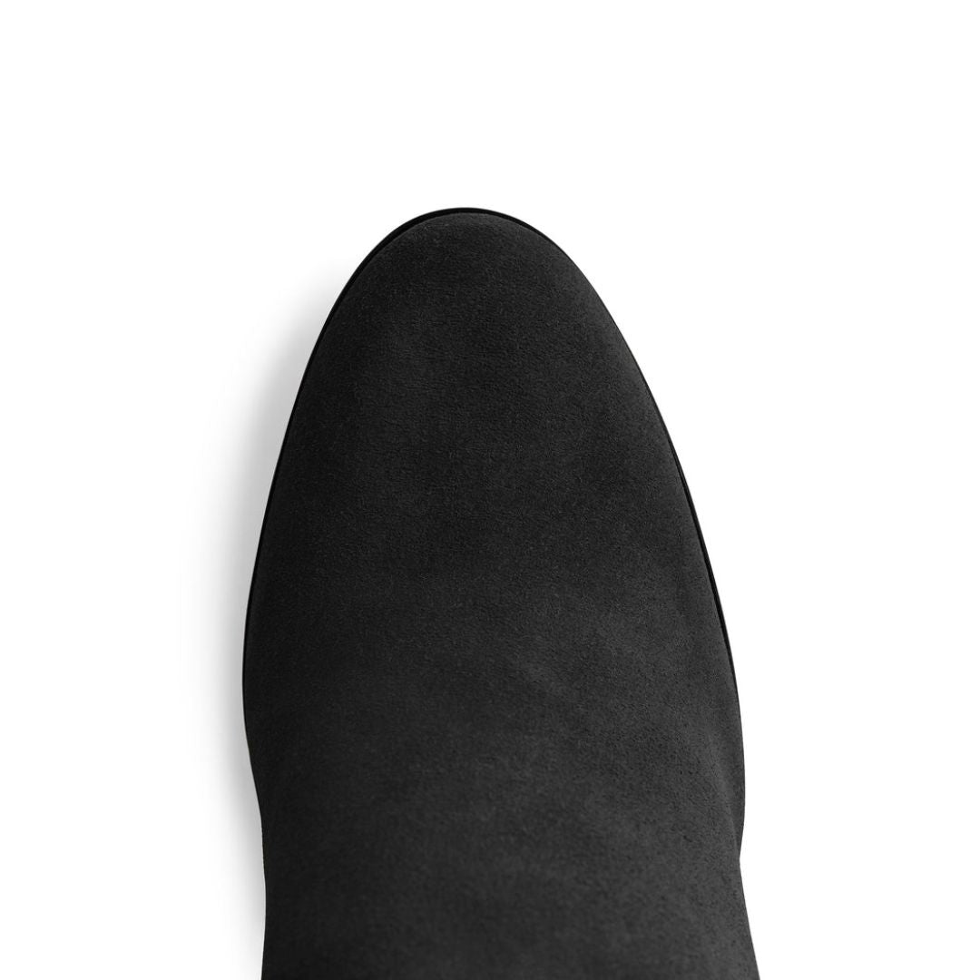 Fairfax & Favor High Heeled Regina Suede Boot in Black