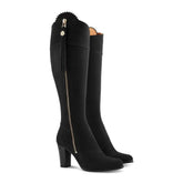 Fairfax & Favor High Heeled Regina Suede Boot in Black