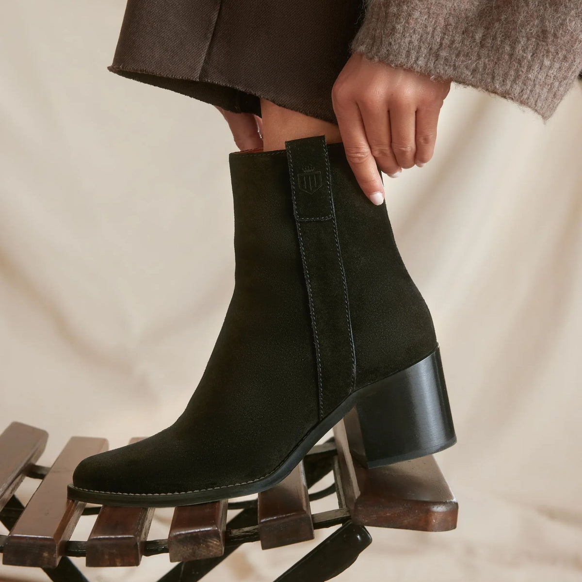 Fairfax & Favor Ludlow Heeled Ankle Boot in Black