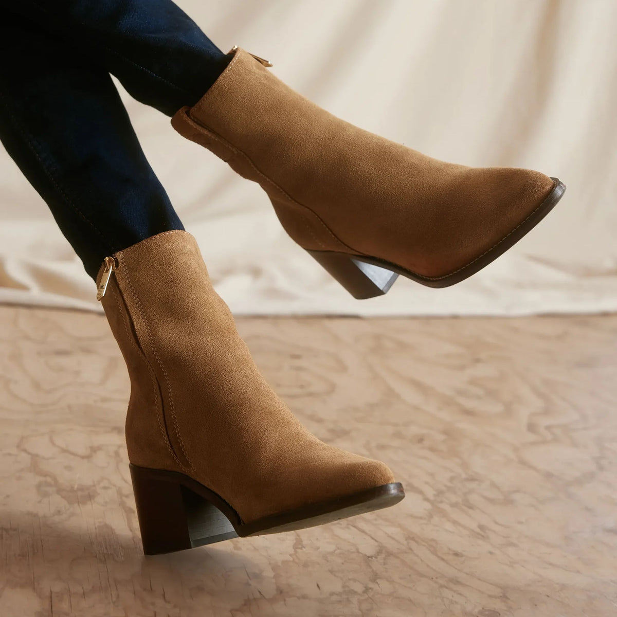 Fairfax & Favor Ludlow Heeled Ankle Boot in Tan
