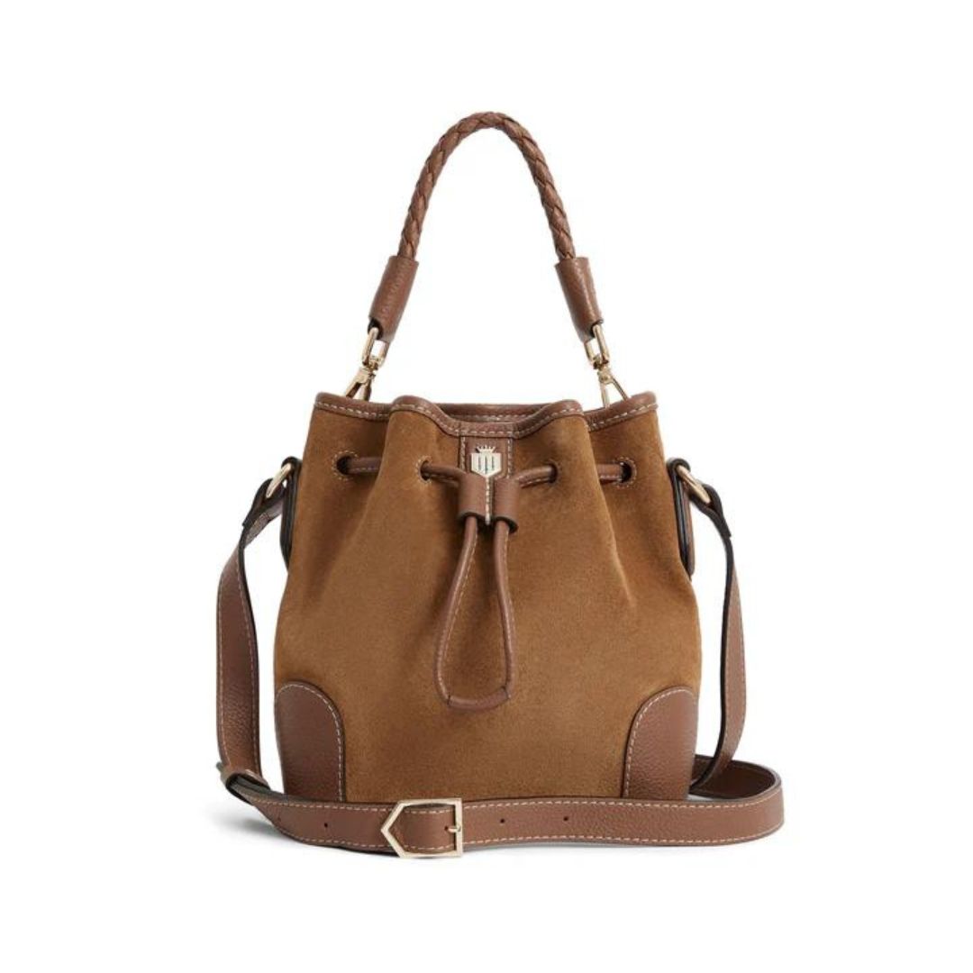 Fairfax & Favor Mini Bibury Bucket Bag in Tan