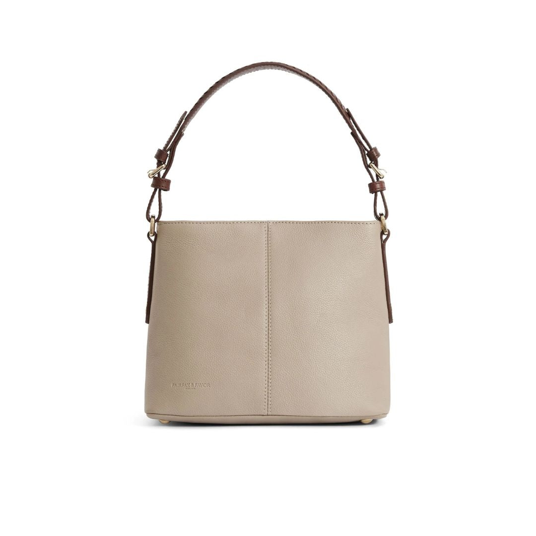 Fairfax & Favor Mini Tetbury Leather Tote Bag in Stone