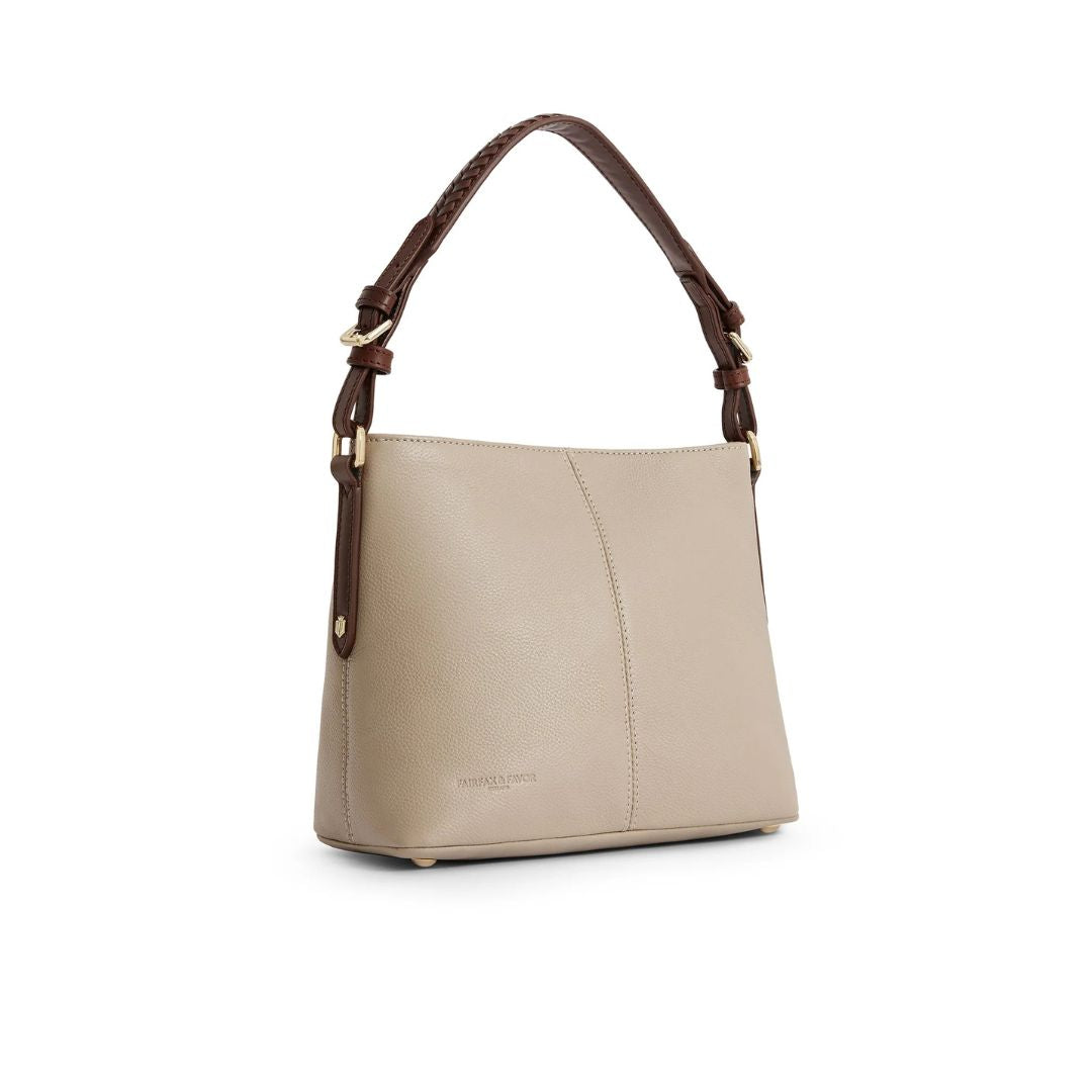 Fairfax & Favor Mini Tetbury Leather Tote Bag in Stone