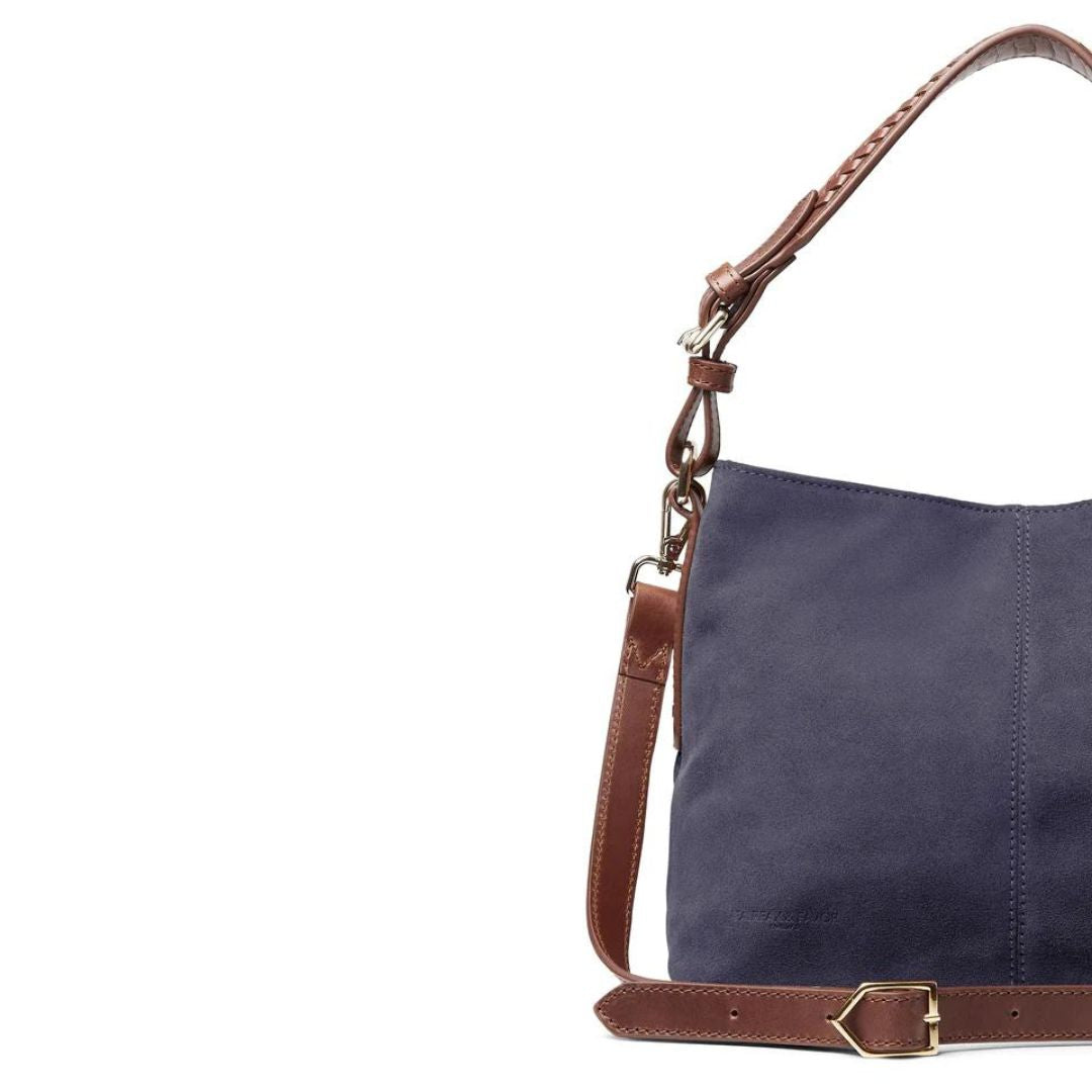 Fairfax & Favor Mini Tetbury Suede Tote Bag in Ink