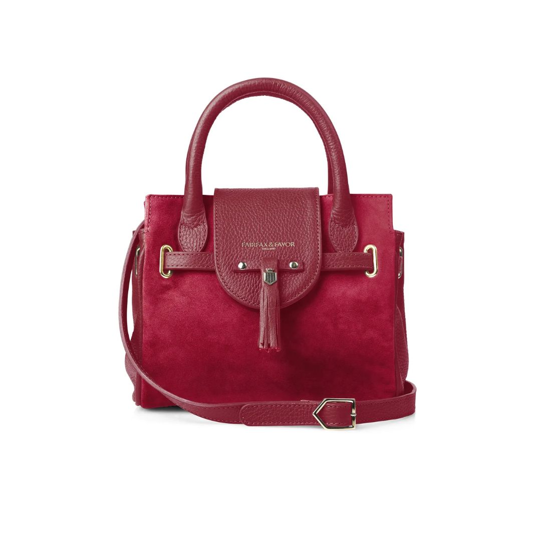 Fairfax & Favor Mini Windsor Handbag in Cherry