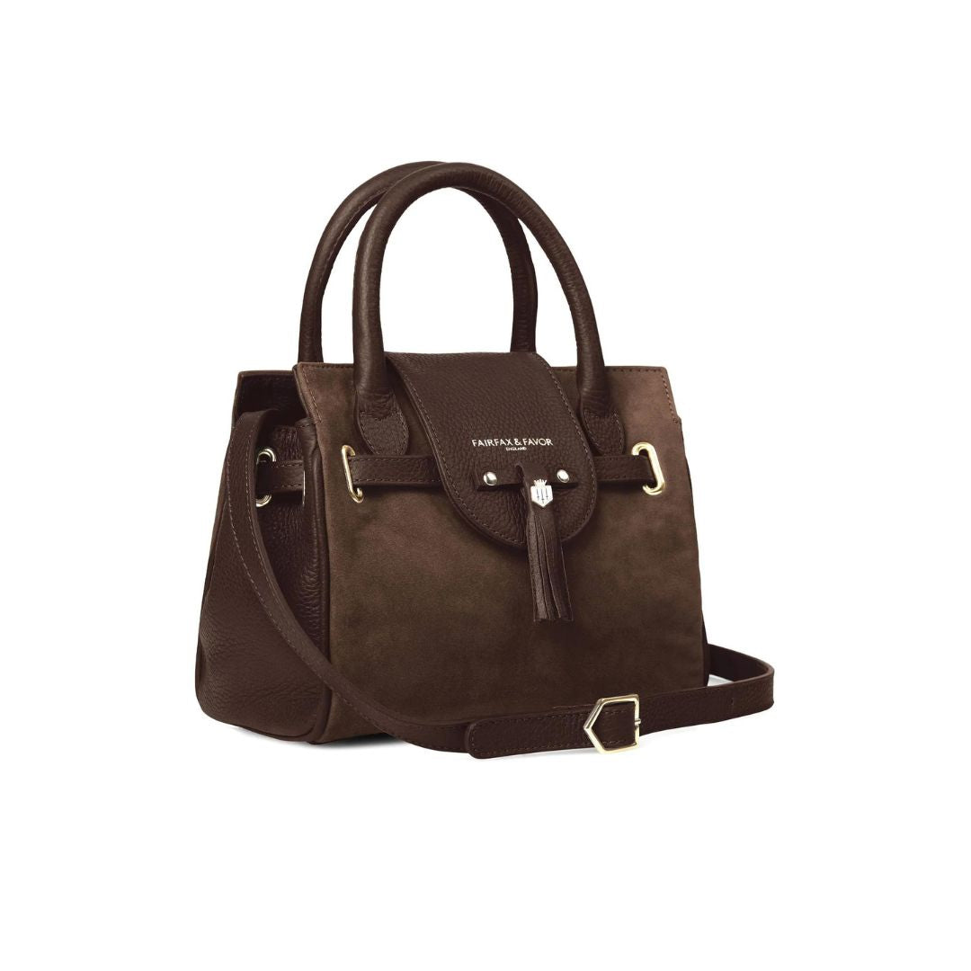 Fairfax & Favor Mini Windsor Handbag in Chocolate