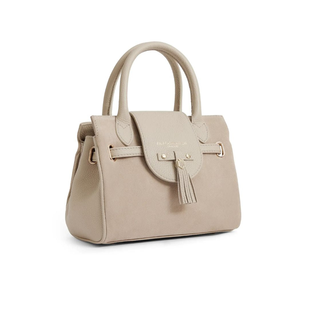 Fairfax & Favor Mini Windsor Handbag in Stone