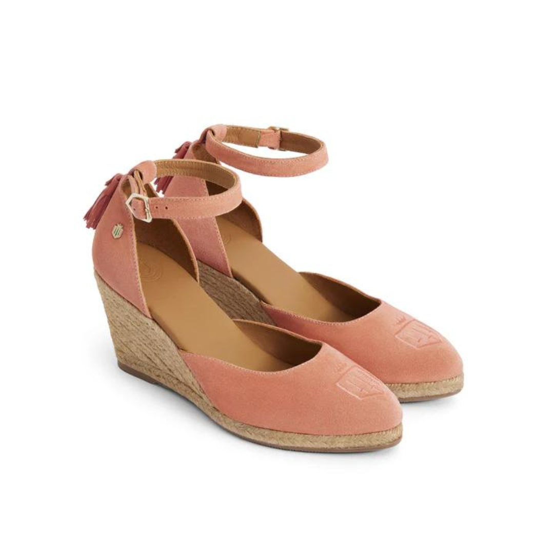 Fairfax & Favor Monaco Espadrille Wedge in Melon