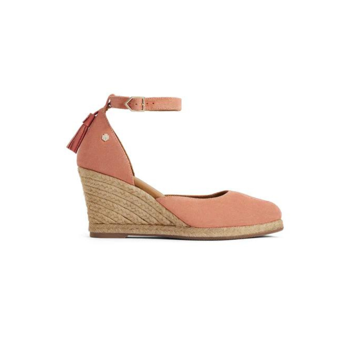 Fairfax & Favor Monaco Espadrille Wedge in Melon