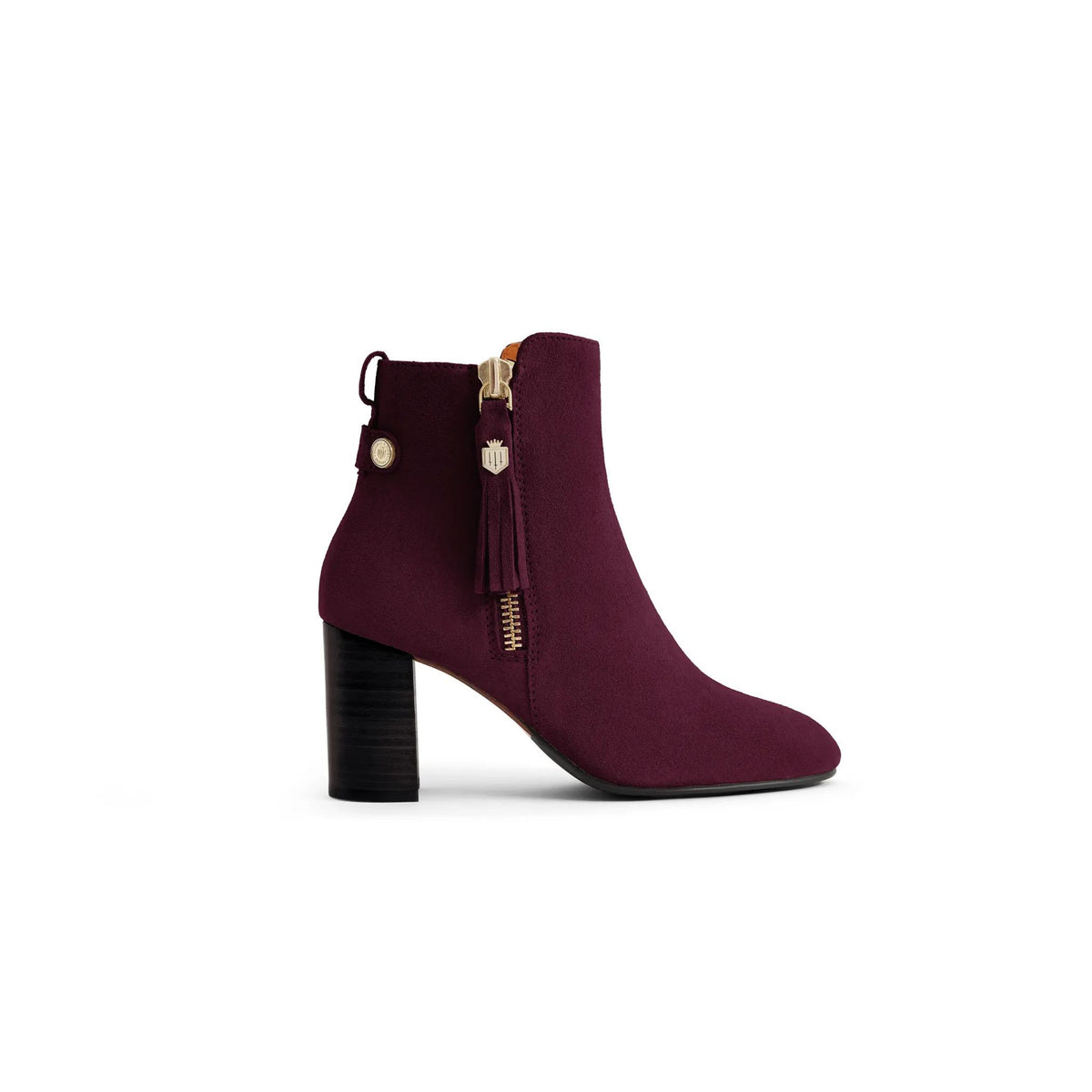 Fairfax & Favor Oakham Suede Ankle Boot in Elderberry