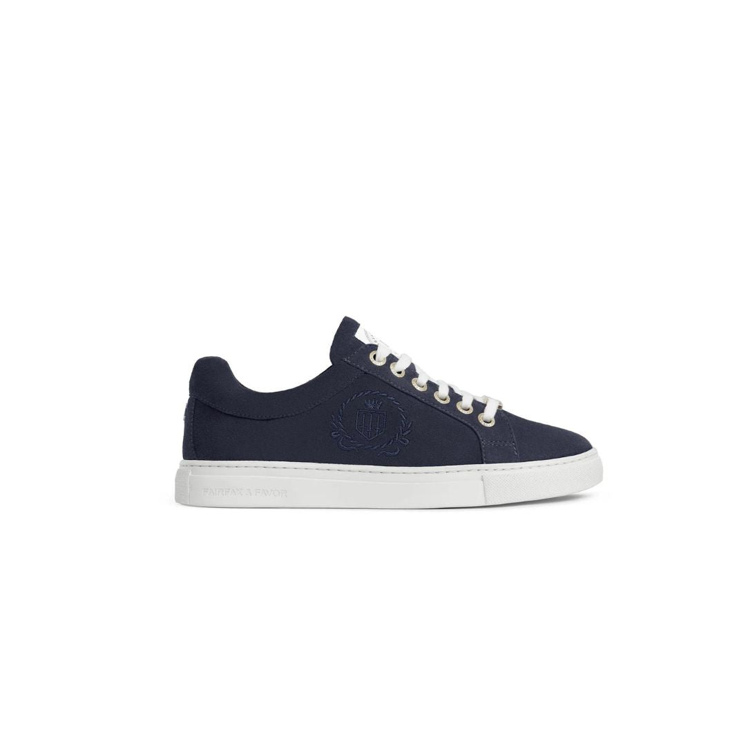 Fairfax & Favor Richmond Suede Trainer in Navy