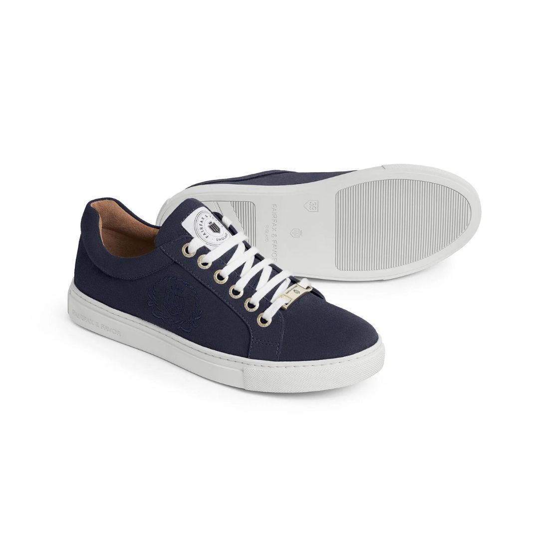 Fairfax & Favor Richmond Suede Trainer in Navy