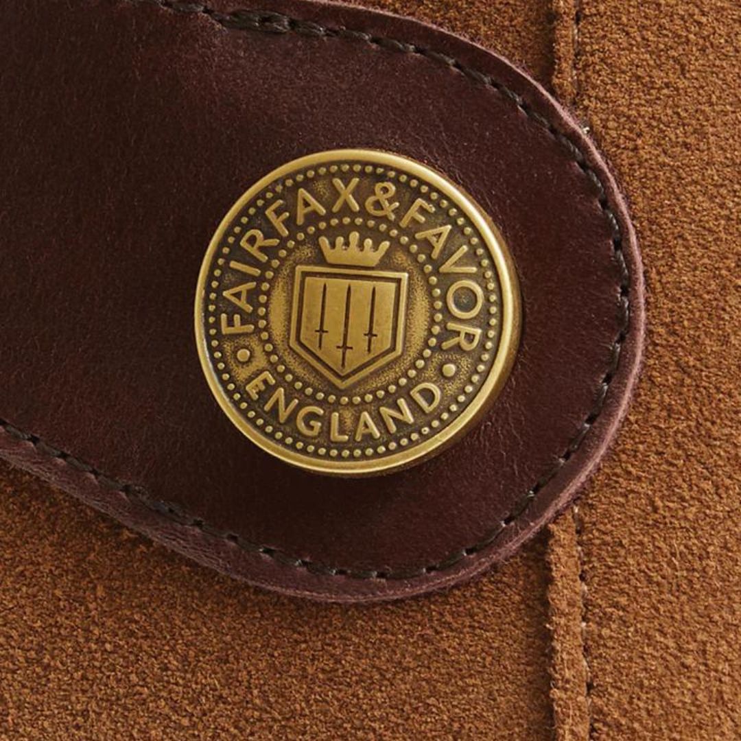 Fairfax & Favor Upton Flat Suede Knee-High Boot in Tan