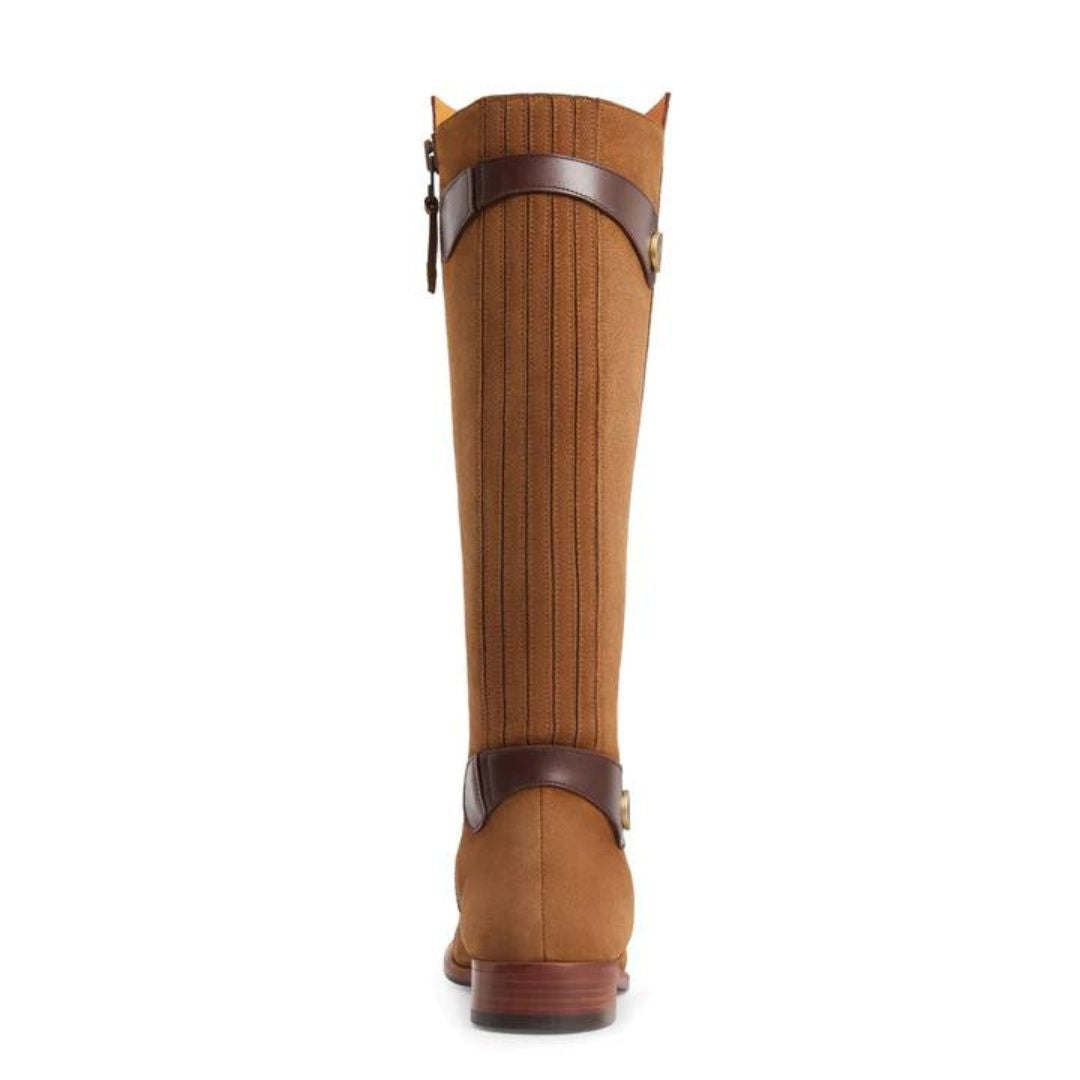 Fairfax & Favor Upton Flat Suede Knee-High Boot in Tan