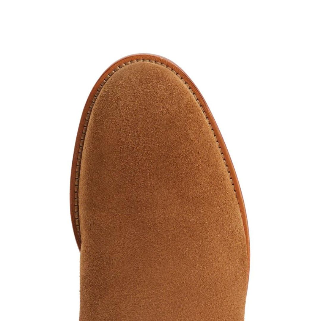 Fairfax & Favor Upton Flat Suede Knee-High Boot in Tan