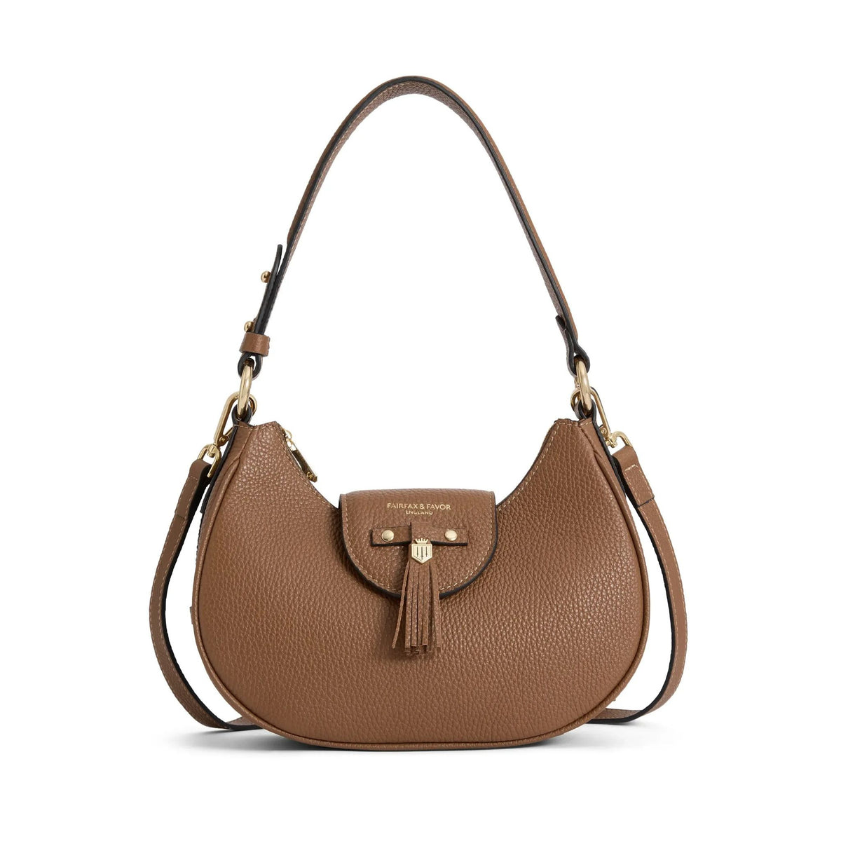 Fairfax & Favor Windsor Sholder Leather Bag in Tan