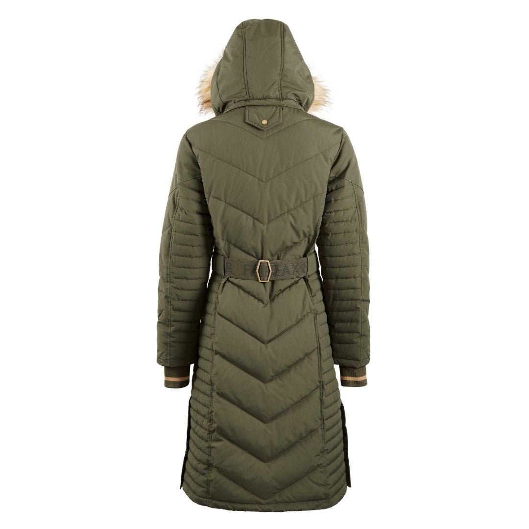Fairfax & Favor Women's Charlotte Padded Long Coat in Khaki