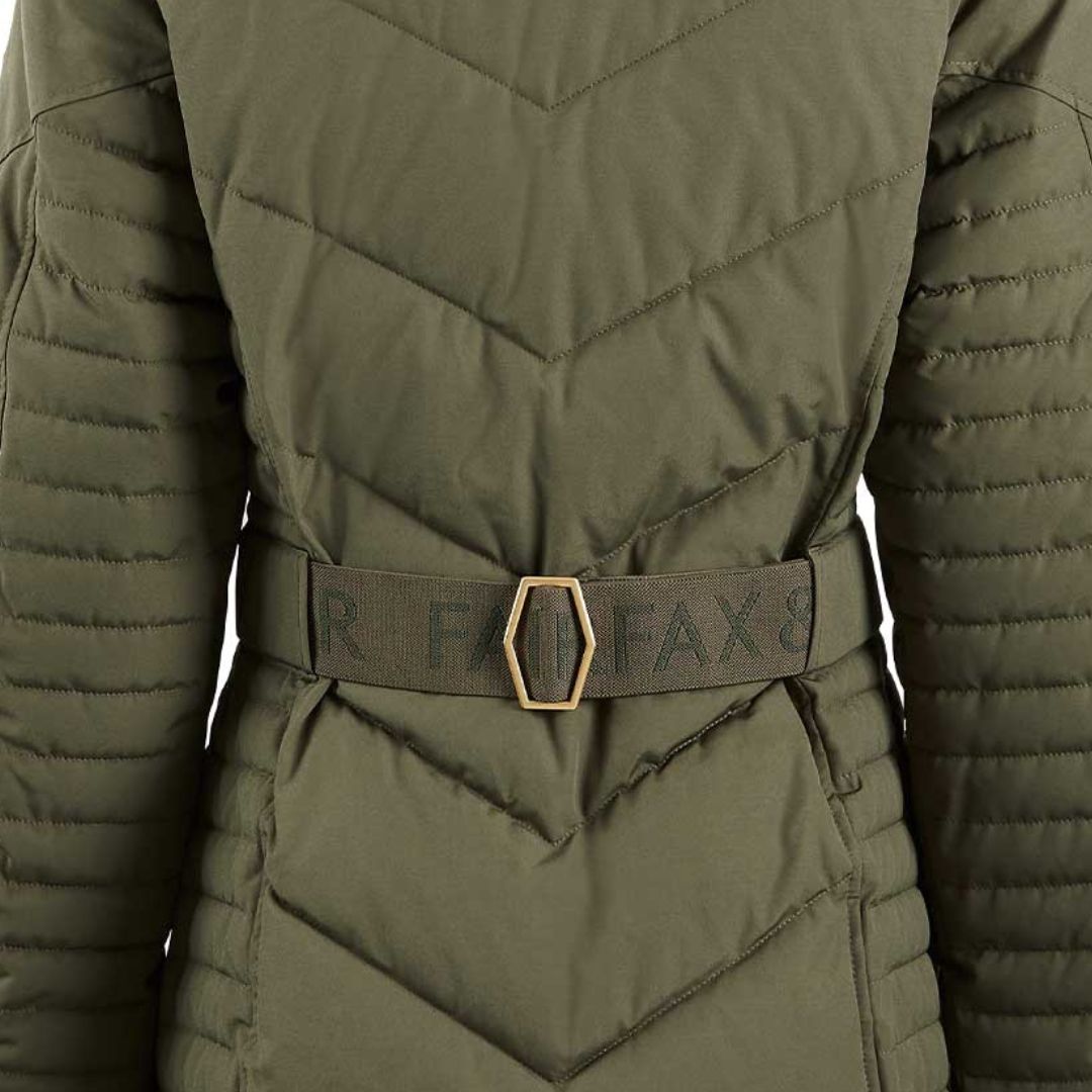 Fairfax & Favor Women's Charlotte Padded Long Coat in Khaki
