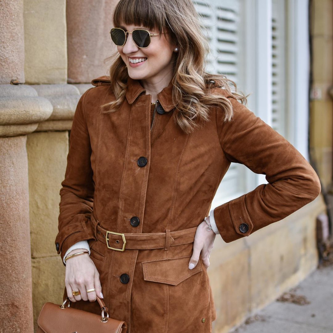 Fairfax & Favor Women's Frances Suede Jacket in Tan