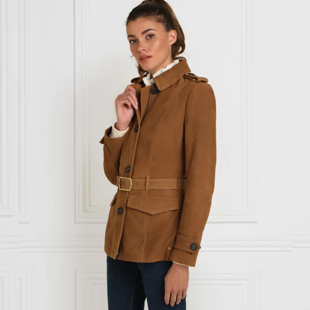 Fairfax & Favor Women's Frances Suede Jacket in Tan