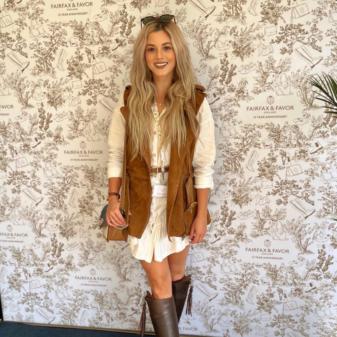 Fairfax & Favor Women's Primrose Suede Gilet in Tan