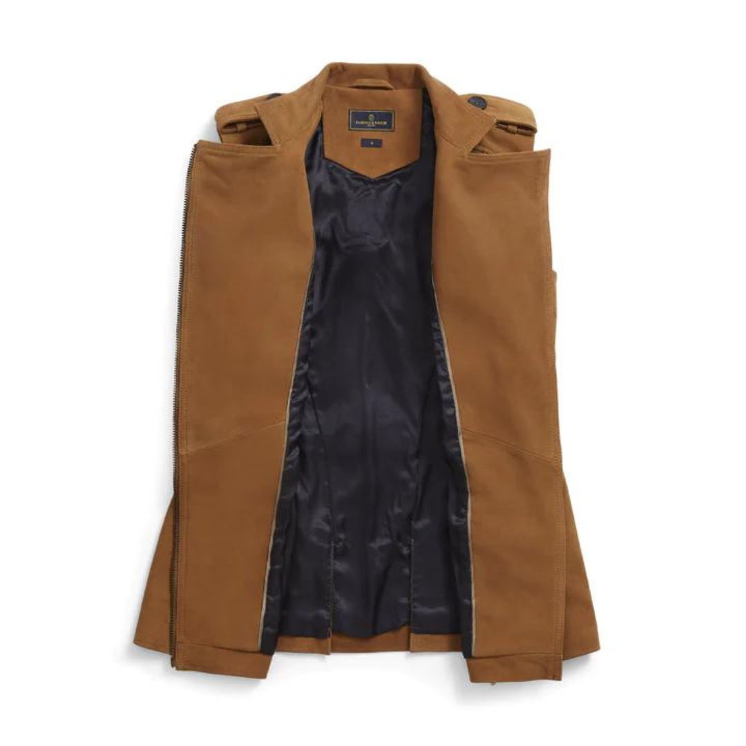 Fairfax & Favor Women's Primrose Suede Gilet in Tan