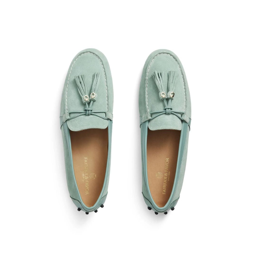 Fairfax & Favor Women's Rutland Driving Shoes in Mint