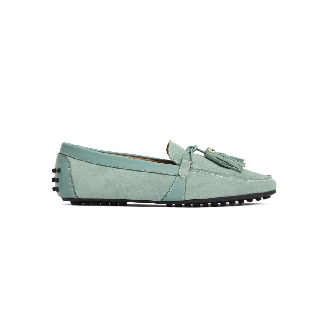 Fairfax & Favor Women's Rutland Driving Shoes in Mint