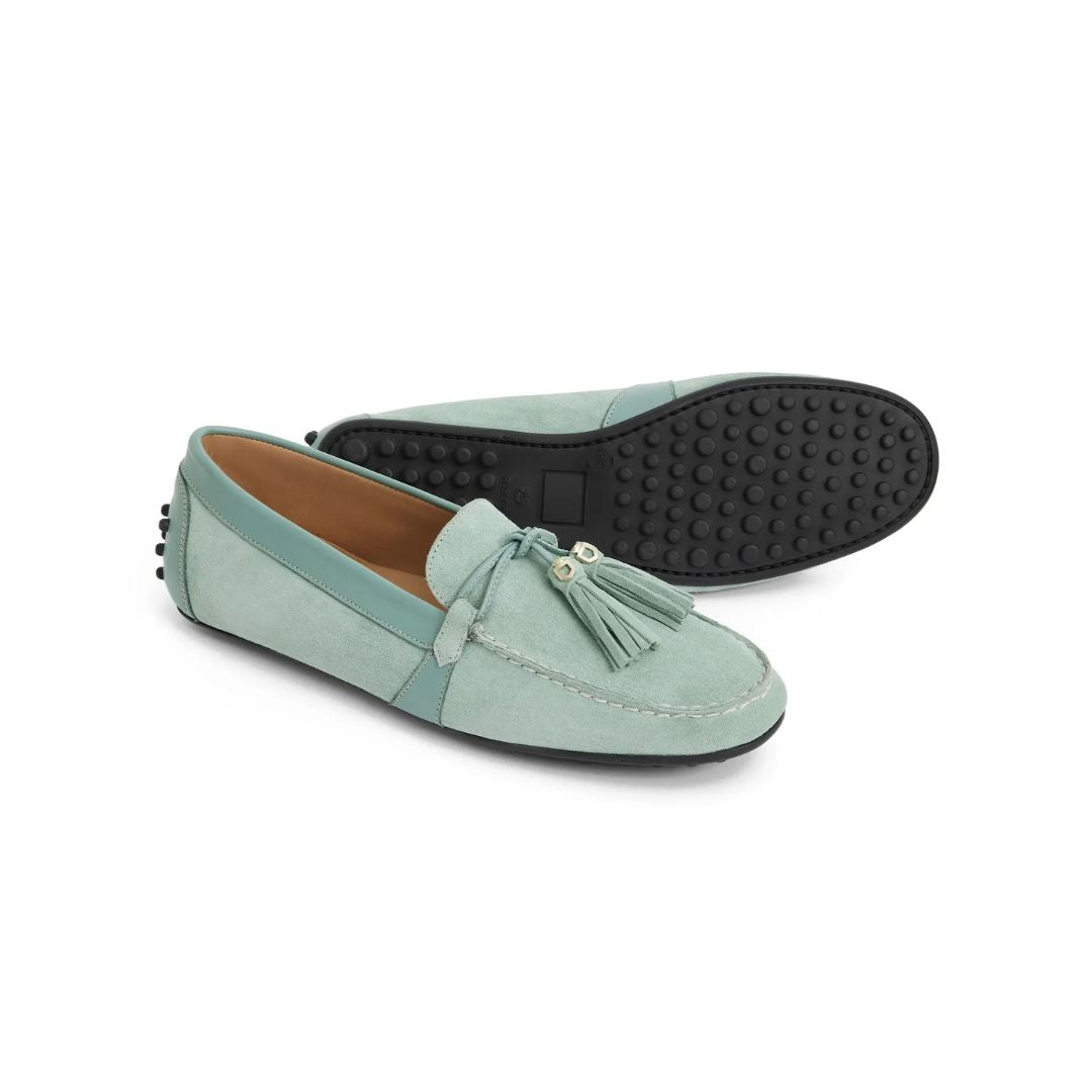 Fairfax & Favor Women's Rutland Driving Shoes in Mint