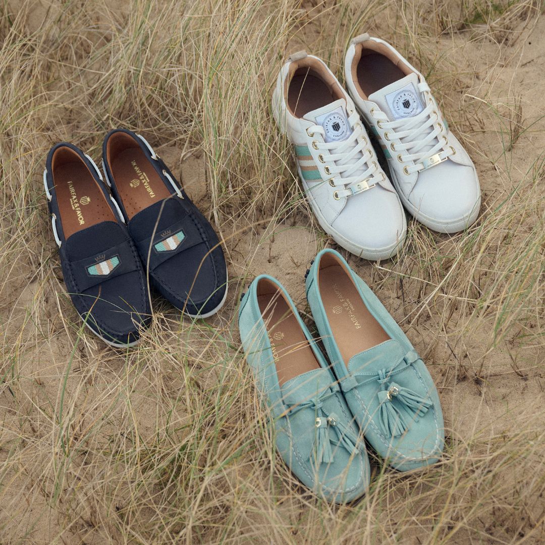 Fairfax & Favor Women's Rutland Driving Shoes in Mint