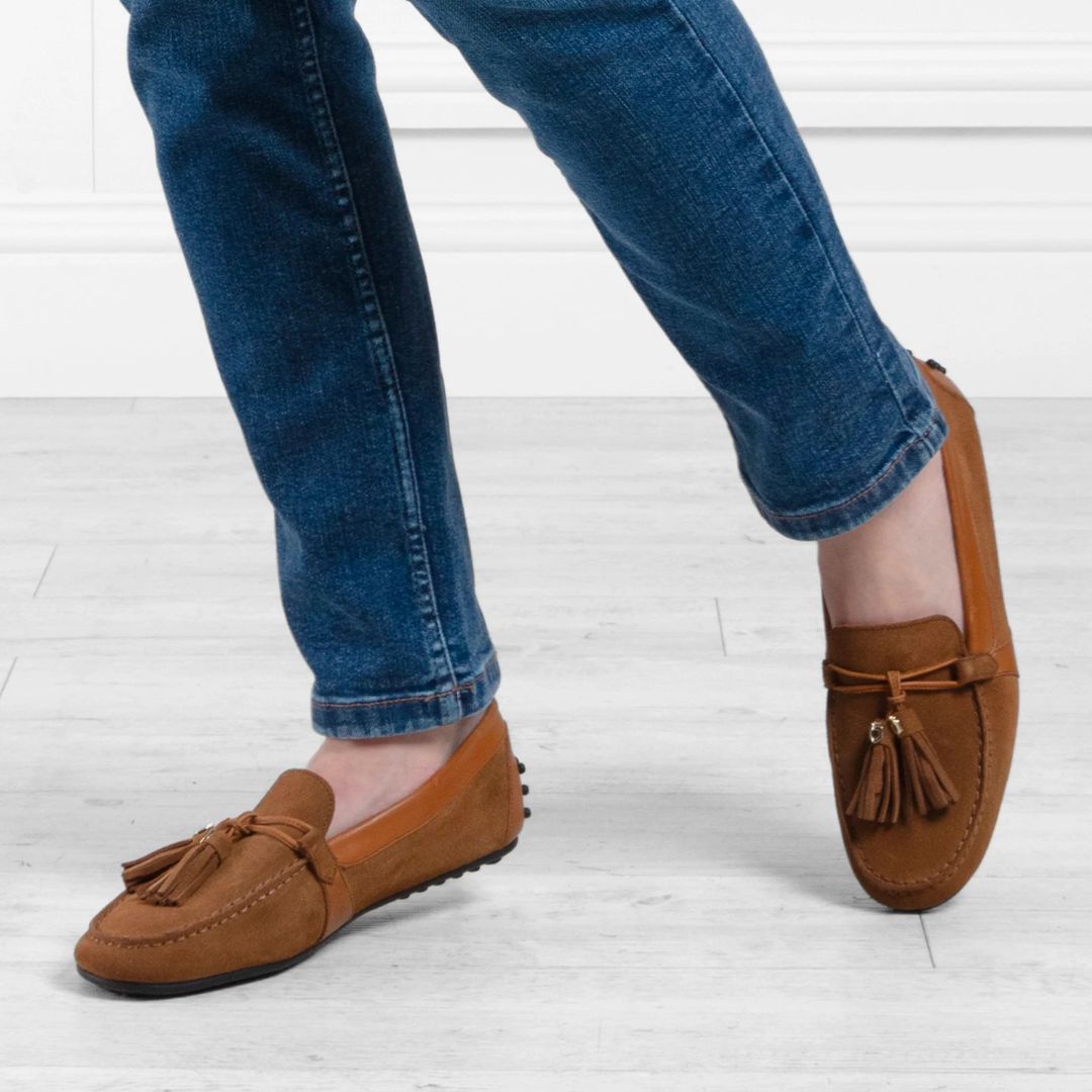 Fairfax & Favor Women's Rutland Driving Shoes in Tan