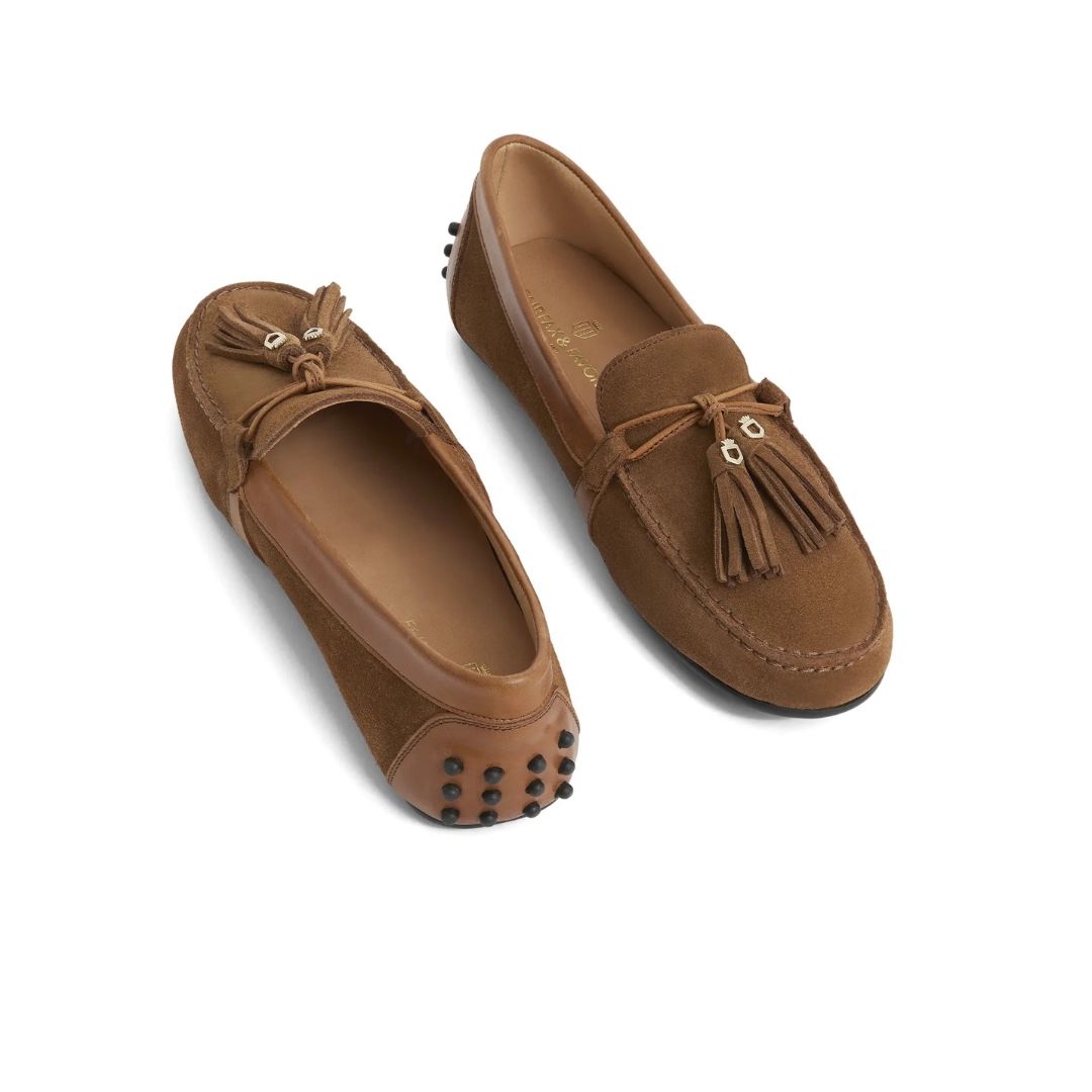 Fairfax & Favor Women's Rutland Driving Shoes in Tan