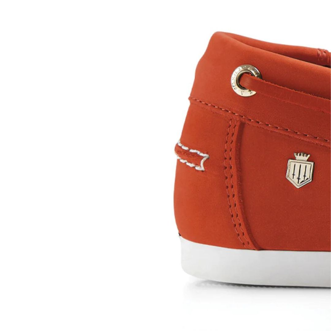Fairfax & Favor Women's Salcombe Deck Shoe in Sunset Orange