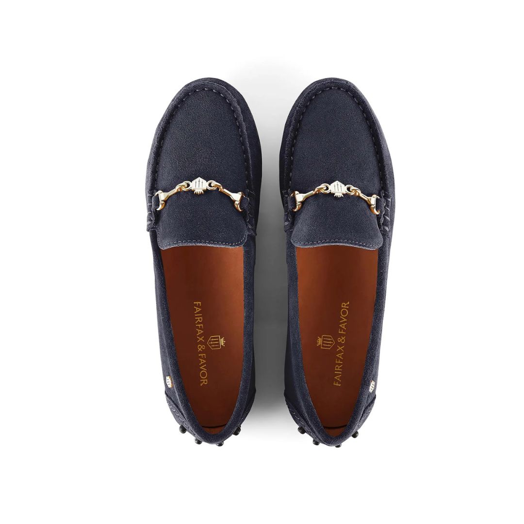 Fairfax & Favor Women's Trinity Driving Shoes in Navy