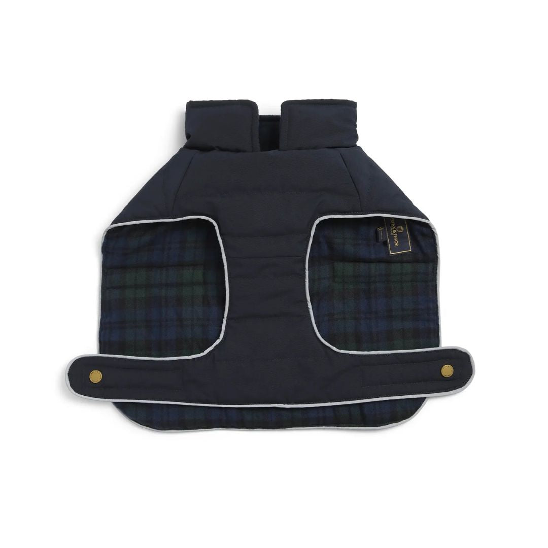 Fairfax & Favor Charlotte Padded Dog Coat in Navy