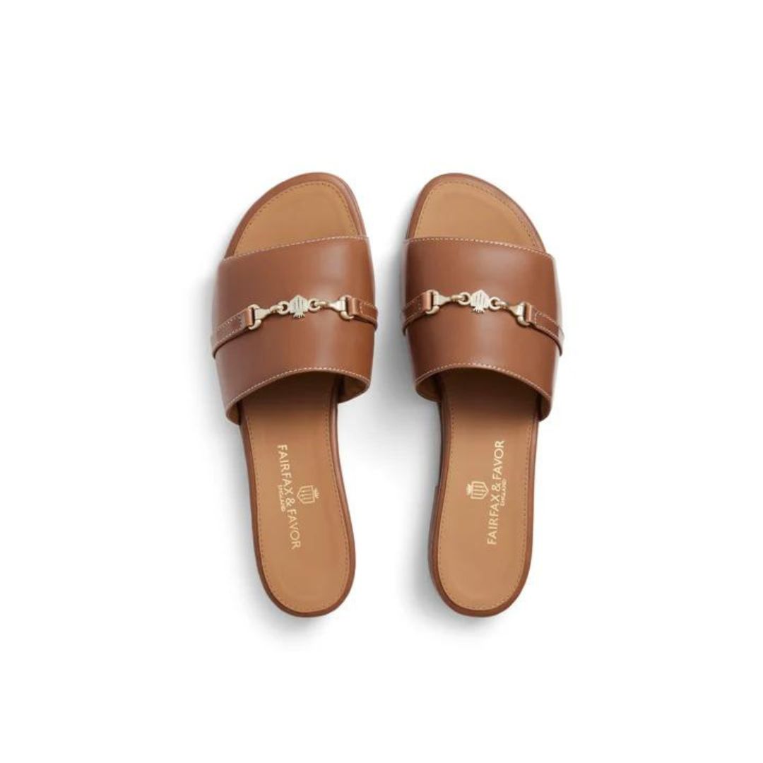 Fairfax & Favor Heacham Leather Sandal in Tan