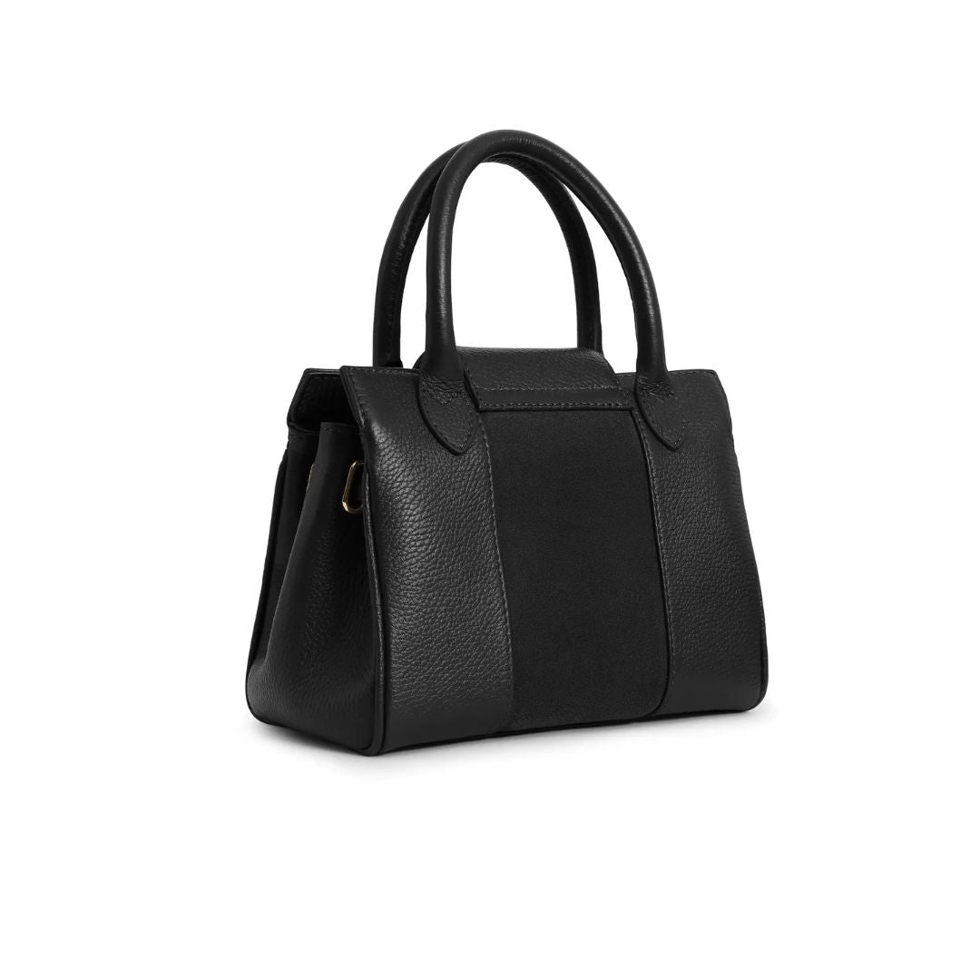 Fairfax & Favor Mini Windsor Handbag in Black Leather