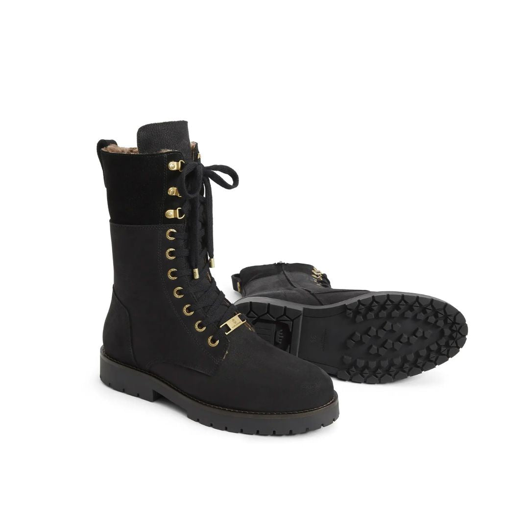 Fairfax & Favor Shearling Lined Anglesey Boots in Black