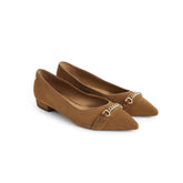 Fairfax & Favor Women's Apsley Suede Ballet Pump in Tan