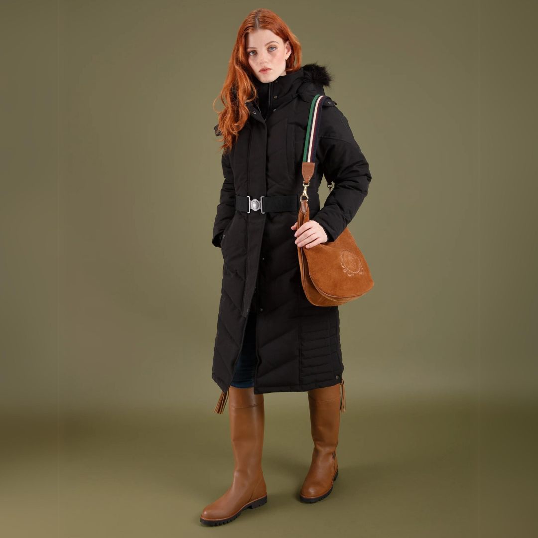 Fairfax & Favor Women's Charlotte Padded Long Coat in Black