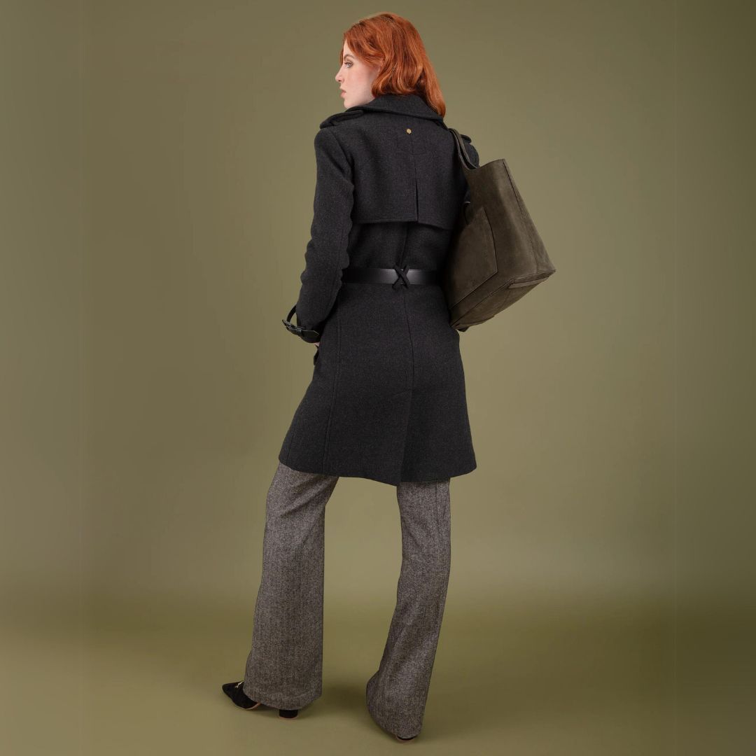 Fairfax & Favor Women's Sophia Trench Coat in Charcoal