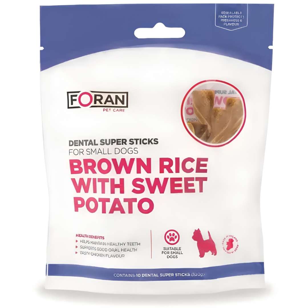 Foran Pet Care Brown Rice and Sweet Potato Dental Sticks for Small Dogs