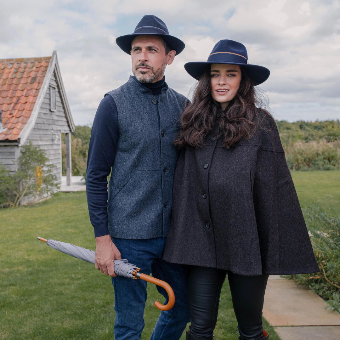 Hicks & Brown Oxley Fedora in Navy