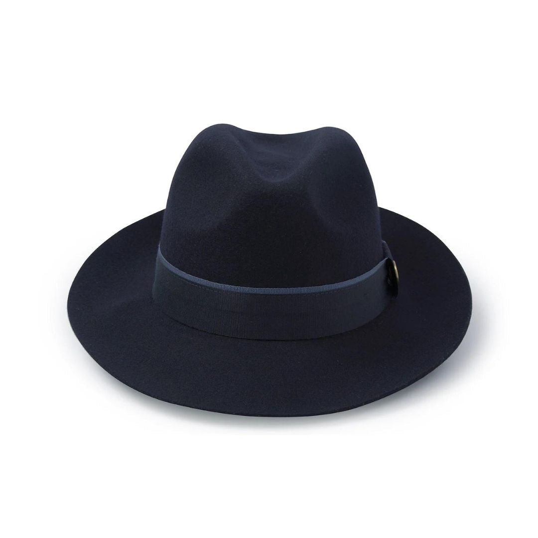Hicks & Brown Wingfield Trilby Hat in Navy