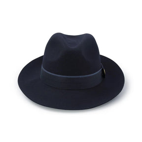 Hicks & Brown Wingfield Trilby Hat in Navy