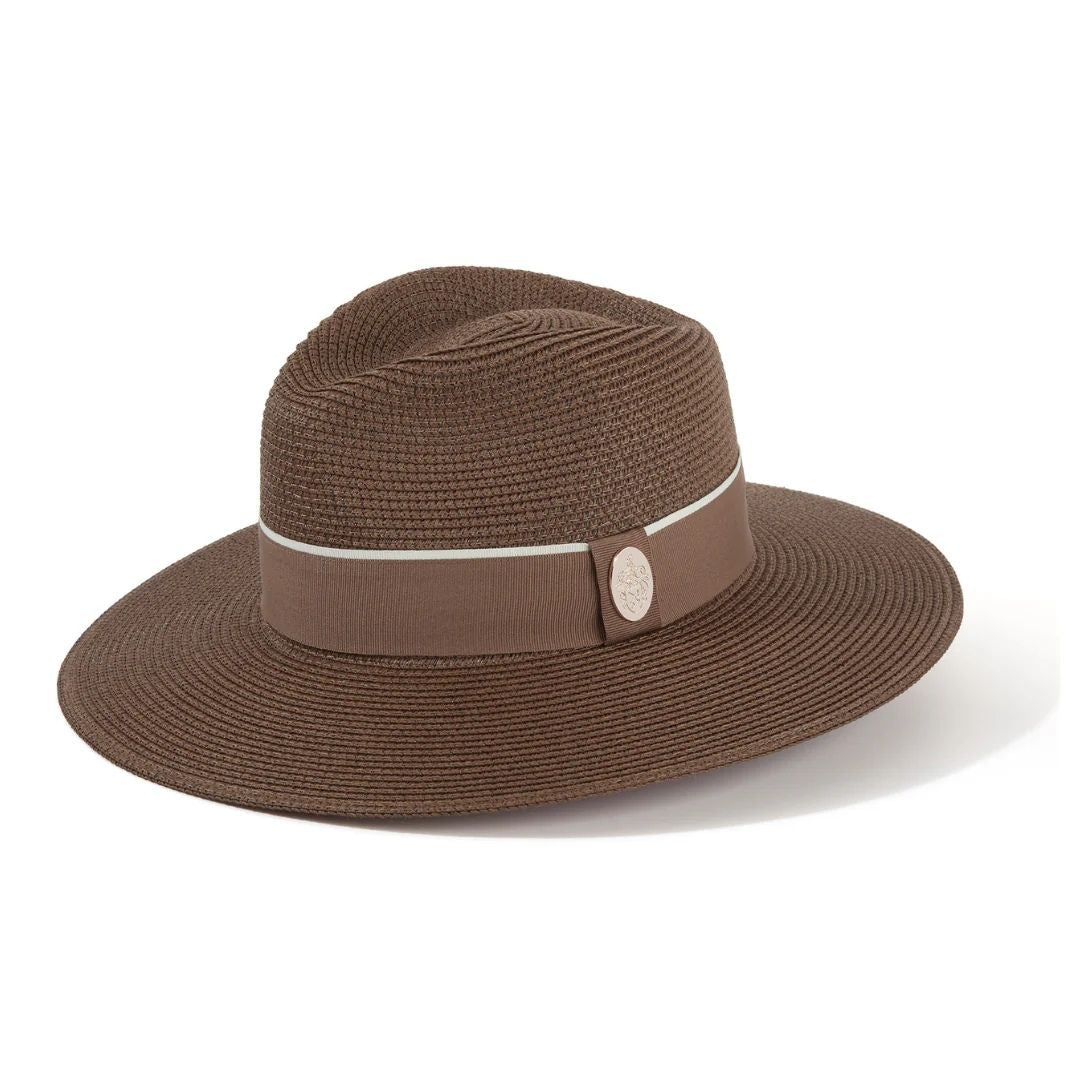 Hicks & Brown Hemley Fedora in Brown with Chocolate Ribbon
