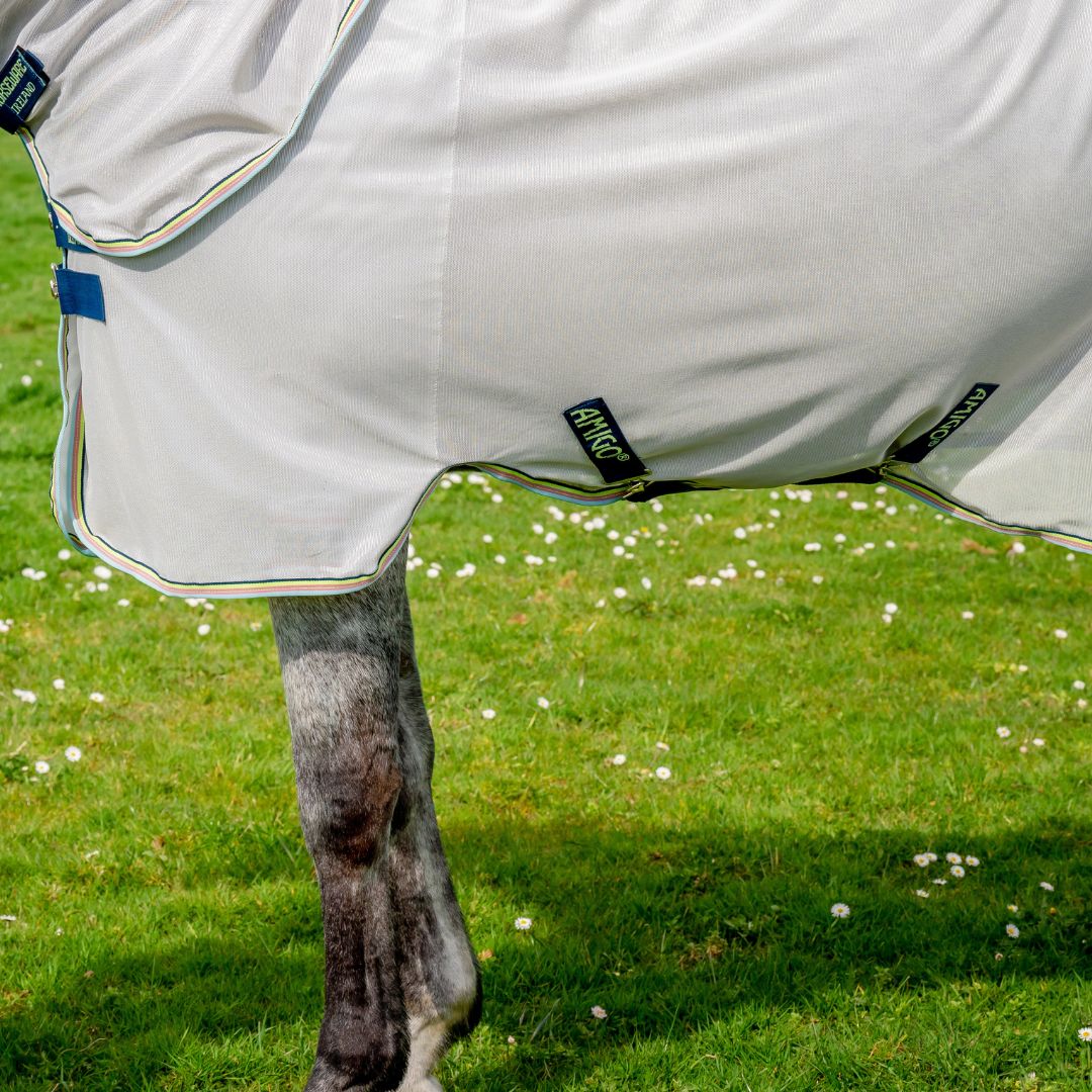 Horseware Amigo Bug Rug in Lunar Rock, Navy & Lime