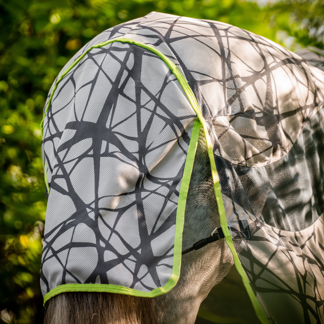 Horseware Amigo CamoFly Fly Sheet in Grey & Lime