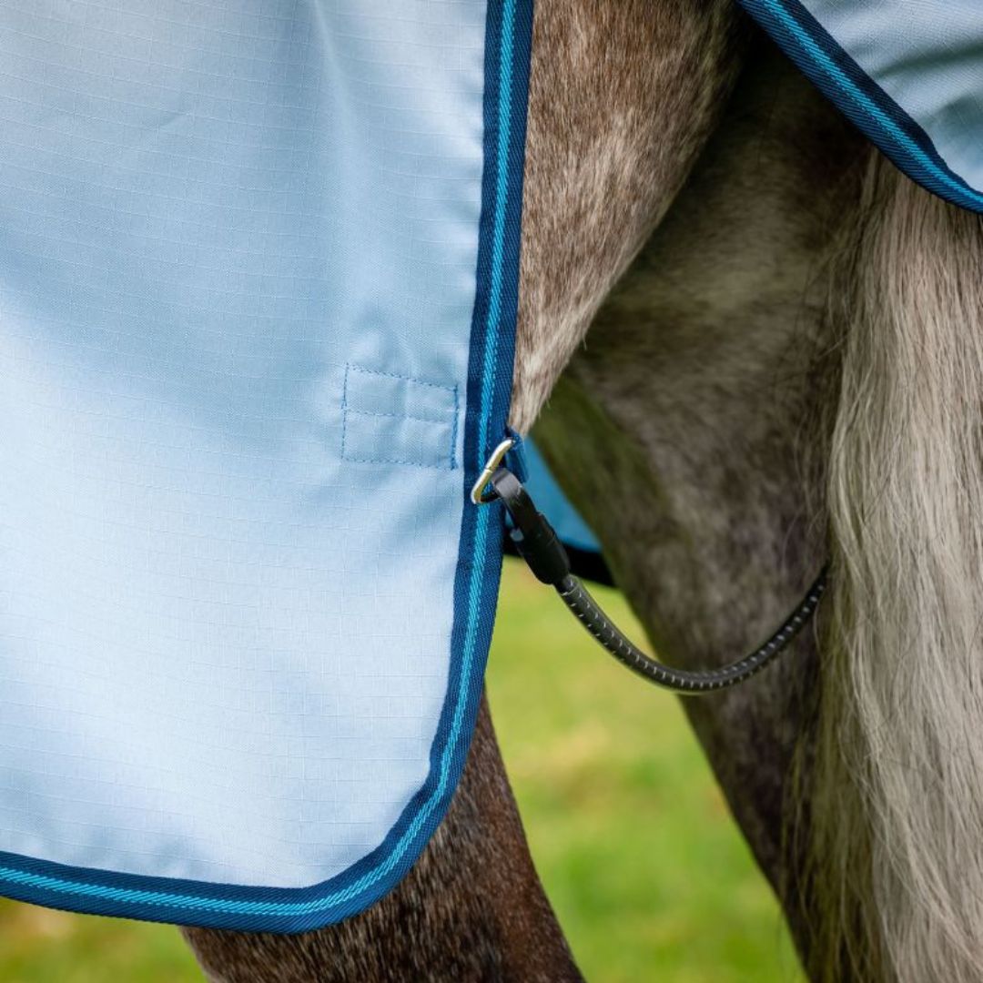 Horseware Amigo Ripstop Hoody Rug in Azure Blue, Navy & Electric Blue