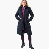 Horseware Women's Verve Long Padded Coat in Core Black